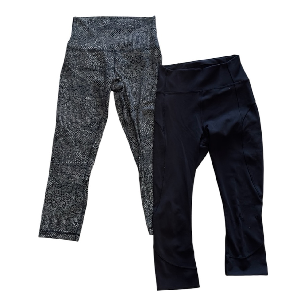 Lululemon Athletica Black and Gray Leggings Performance Fit
